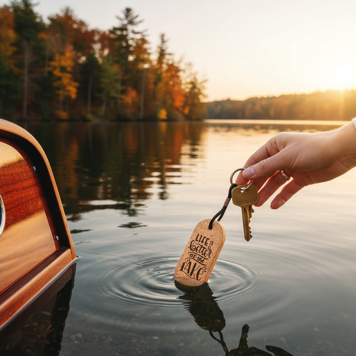 Floating Cork Boat Key Ring | Life Is Better at the Lake