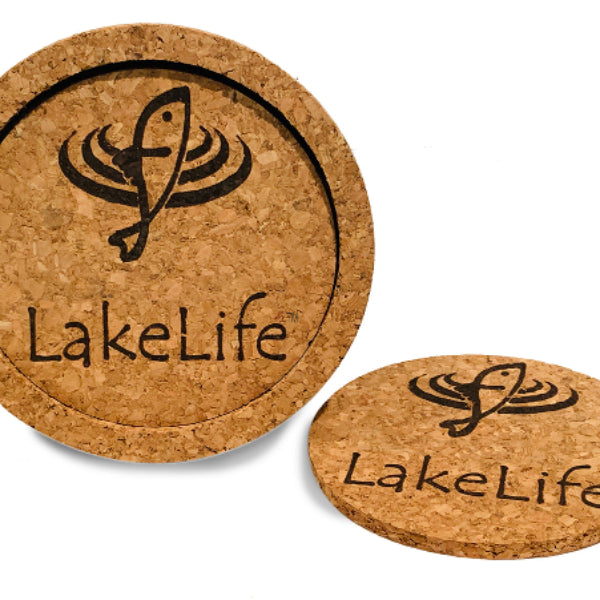 LakeLife 24/7® Coasters - Cork